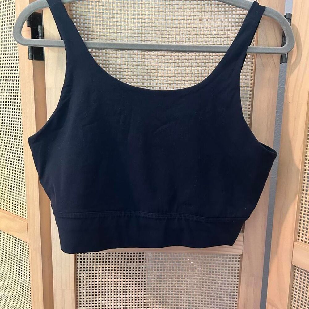 Nike Women's Black and Navy Crop-top